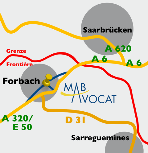 Forbach plan d‘accès
